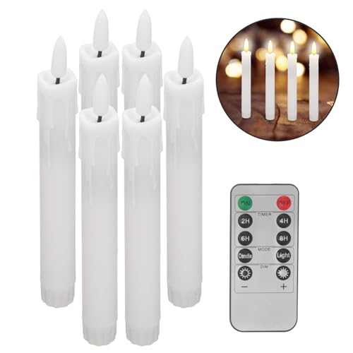 6 Velas a Pilas POPETPOP con Llama Parpadeante y Mando 3