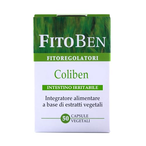 Fitoben | Coliben Integratore Naturale con Melissa, Angelica, Aloe e Camomilla con Azione Lenitiva del Sistema Digerente. 50 capsule vegetali