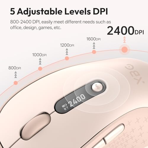 Image of XBG B15Pro Tri-Mode Wireless Bluetooth Mouse with LED Display for Laptop