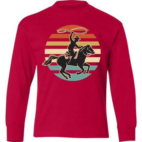 inktastic Rodeo Team Roping Cowboy Youth Long Sleeve T-Shirt