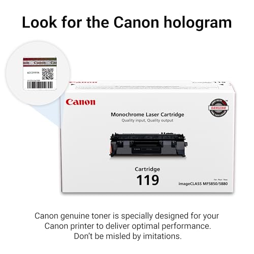 Canon Genuine 119 Black Toner Cartridge Compatible with LBP250 Series, MF410 Series, MF5800 Series, MF5900 Series, MF6100 Series, LBP6300dn, LBP6600 Series - image 2