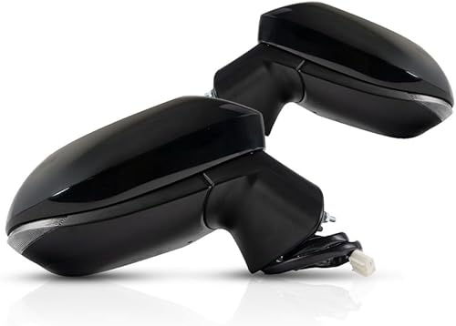 Miniatura 2 de Para Toyota Corolla 2019-2024 Espejo de puerta del conductor y del pasajero, par de sedánHatchback con luz de señal de giro con detección de punto