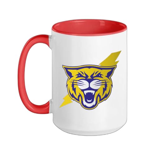 Ark Consolidated Tiger Ceramic Mug, Red/White, 15oz