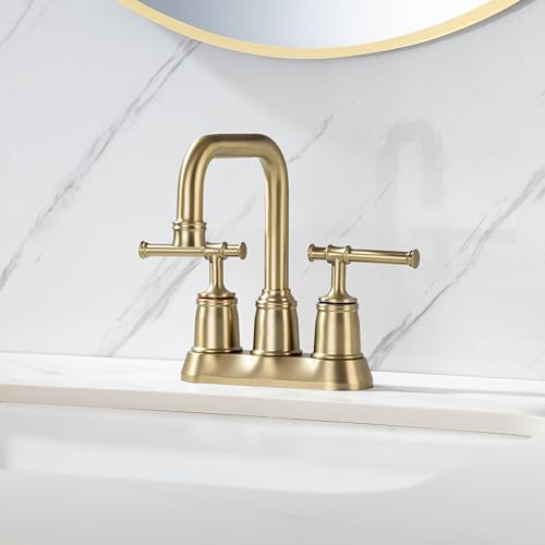 Grifo de baño de 4 pulgadas con desagüe de barra de elevación para lavabo 3