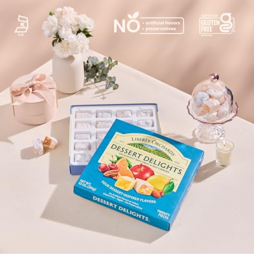 Liberty Orchards, Dessert Delights - Fruit and Nut Candies - Turkish Delights Lokum Candy - Natural, Vegan, Gluten-Free - 10 Oz. - image 5
