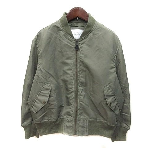 スローブ イエナ SLOBE IENA ジャケット ブルゾン ミリタリー 総裏地 36 カーキ MS レディースのサムネイル