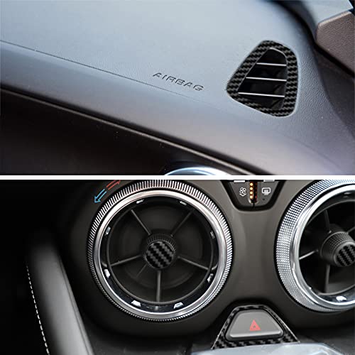 YAMUDA Compatible with 28PCS Decorative Interior Protection Carbon Fiber Sticker for Chevrolet Camaro 2017 2018 2019 2020 (Black) by YAMUDA - Image 4