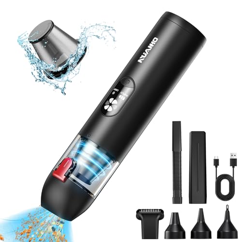 Nuanho Hand Held Car Vacuum Cleaner, 15000Pa High Powers 5-in-1 Portable Lightweight Mini Vacuum Cleaner for Car, Home & Pet Hair