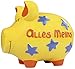 Produktbild Spardose Schwein "Alles Meins" - Keramik, gelb, mittel