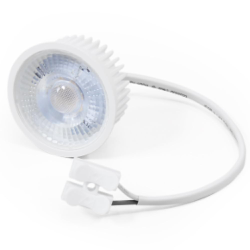 6 x 230V, 5W MCOB LED-Modul. So hell wie eine 50W Halogenlampe, warmweißes Licht mit einer Farbtemperatur von 3000K. Gibt 400lm ab. Flach mit den Abmessungen 50 x 23mm. Lebensdauer 20.000h