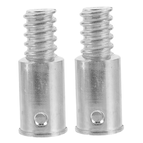 BCOATH 2pcs Heavy Duty Metal Broom Handle Adapter with Threaded Tip Telescopic Extension Pole Replacement for Mop Broom Fit for Household Cleaning Tools