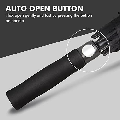 Image of NINEMAX Large Golf Umbrella Windproof Strong 54 /62 /68 Inch,Extra Big Golf Umbrellas Automatic Open Double Canopy for Gents Women