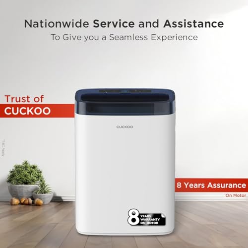 Image of CUCKOO Air Purifier for Home - HEPA Filtration Removes 99.9% Smog, Pollutants, PM Particles | Air Quality Indicator | Large Coverage Area upto 670 sqft | 8 Yrs Warranty (G-Tool (White))