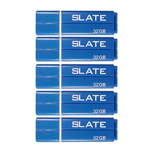 Patriot Memory Slate 32GB USB 3.0 Flash Drive, 5 Pack, Blue (PSF32GLSS3USB5P)