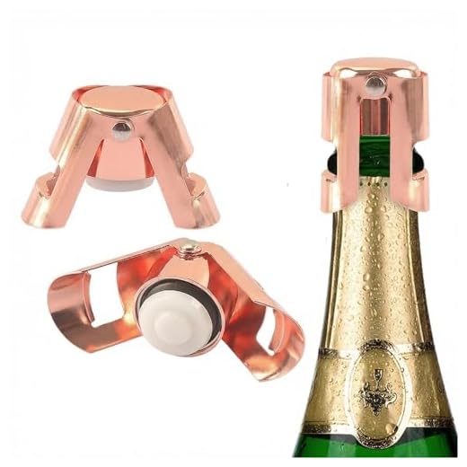 2PCS Champagne Sealer Stopper, 2Pack Stainless Steel Sparkling Wine Bottle Plug Sealer Set with a Short Sealing Plug,Gifts Accessories for Champagne(Rose Gold)
