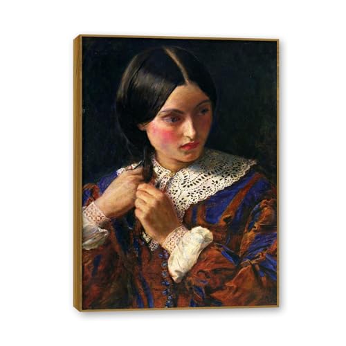 Reproductions Tableaux de maître John Millais avec cadre teck haut de gamme