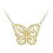 Produktbild Carissima Gold Damen-Collier Diamond Cut Butterfly Adjustable 375 Gelbgold 46 cm - 1.19.7004