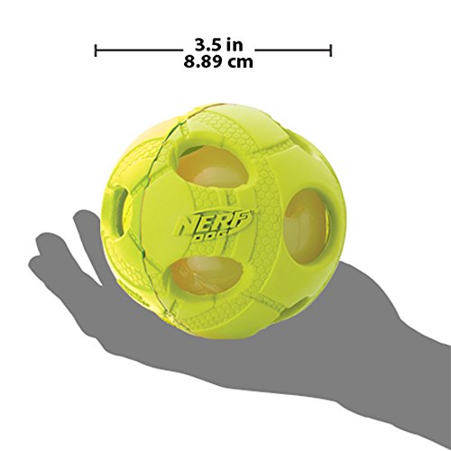 Nerf-Dog-Bash-Ball-Dog-Toy-with-Interactive-LED-Lightweight-Durable-and-Water-Resistant-35-Inches-for-MediumLarge-Breeds-Single-Unit-Green Nerf Dog Bash Ball Dog Toy with Interactive LED Lightweight Durable and Water Resistant 35 Inches for MediumLarge Breeds Single Unit Green
