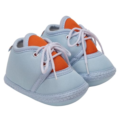 Image of Neska Moda 6 To 12 Months Baby Boys & Baby Girls Cute Soft Cotton Pre-Walker Lace Booties-BT4713
