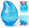 Dream Drop Squishy Fidget Toys Malt Sugar Filled Slow Rising Sensory Stress Balls for Adults Heavy Duty Glitter Droplet Squeeze Toys for Anxiety Relief Office Desk Easter Basket Stuffers Blue #3