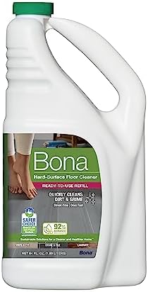 Bona Multi-Surface Floor Cleaner Refill, for Stone Tile Laminate and Vinyl LVT/LVP, 64 Fl Oz
