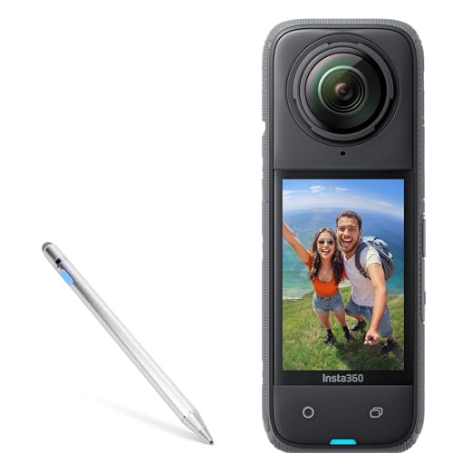 BoxWave Stylus Pen Compatible with Insta360 X4 - AccuPoint Active Stylus, Electronic Stylus with Ultra Fine Tip - Metallic Silver