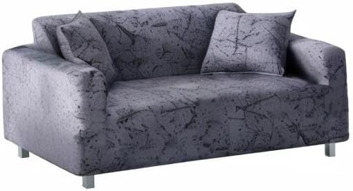 Miniatura 7 de HOOBUY Funda de sofá estampada elástica para sillón de 2 plazas y sofá biplaza con dos fundas de almohada gratis 09# (2 plazasSofá biplaza)