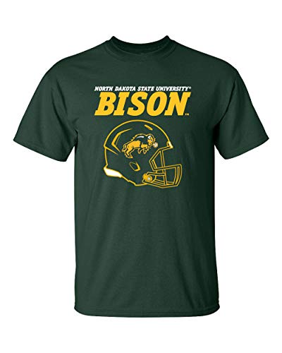 CornBorn NDSU T Shirt - North Dakota State Tshirt - NDSU Bison Football Apparel - Football Helmet - Green - XL