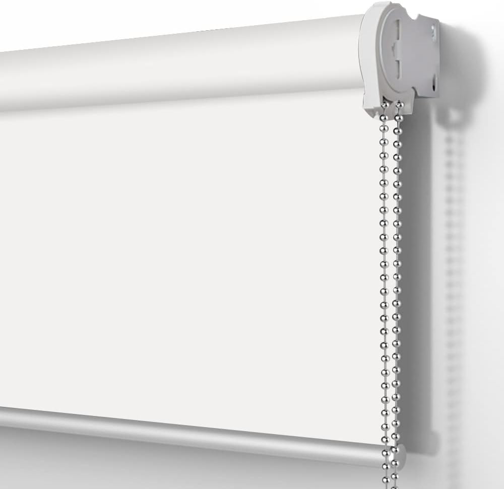 SUAKY Blackout Window Blinds Roller Shades, Black Custom Window Shades Elegant Roller Blinds, Energy Saving UV Protection Roller Shades for Windows, Doors, French Doors