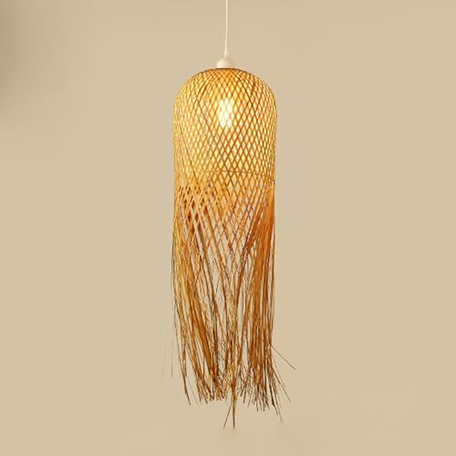 Bambus Pendellampe Vintage Weben Pendelleuchte Natürlichen Handgemachte...