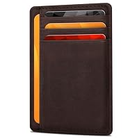 Portafoglio con blocco RFID Copertina per biglietti da visa per custodia Porta carte di credo in pelle da uomo super sottile Portafoglio da viaggio Portafoglio minimalista  1524