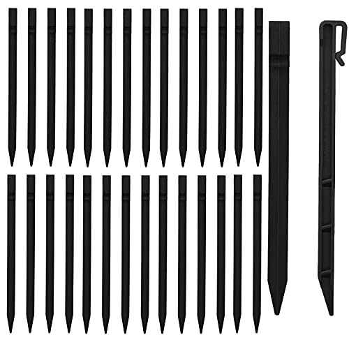 Lot de 30 piquets d'ancrage de Jardin en Plastique très résistants pour Maintenir Le Fond du Filet de Jardin