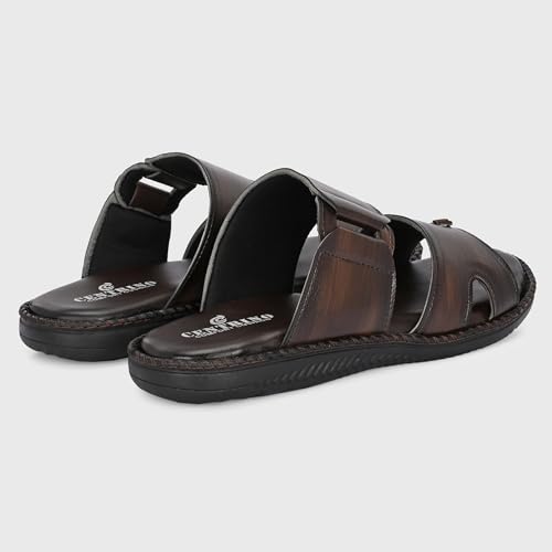 Image of Centrino Sandal for Men |Slip On Chappal for Men |Comfortable Flat Slipper |Gents Slipper for Home, Office & Travel Comfortable Fit for Every Occasion |Comfortable Casual look sandal for Men's (9510)