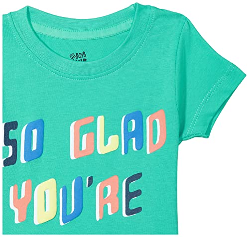 Image of miniklub Boys Green Printed Round Neck T-Shirt