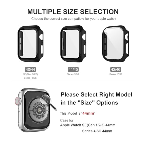 Coque Apple Watch 44mm évite les rayures d'écran boîtier rigide triple couleur