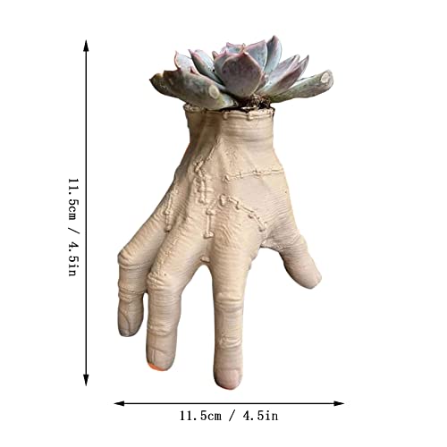 Tayash Wednesday Addams Family Decorations Succulent Planters Pot,Funny Horror Hand Concrete Flower Pots,Outdoor Planters Halloween Home Garden Desk Decor Housewarming Gifts,Scary Props Ornaments #TOP1