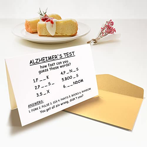 Chenive Humorous Alzheimer's Test Card For Him Her, Naughty Birthday Card For Friends, Adult Humor Birthday Card #TOP4