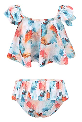 Image of Girls Two Piece Swimsuits Bikini Bathing Suit for Kids Hawaiian Swimwear Set 3-16 Years