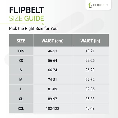Image of FlipBelt Zipper Running Belt, Waist Pack for Fitness and Running, US Company