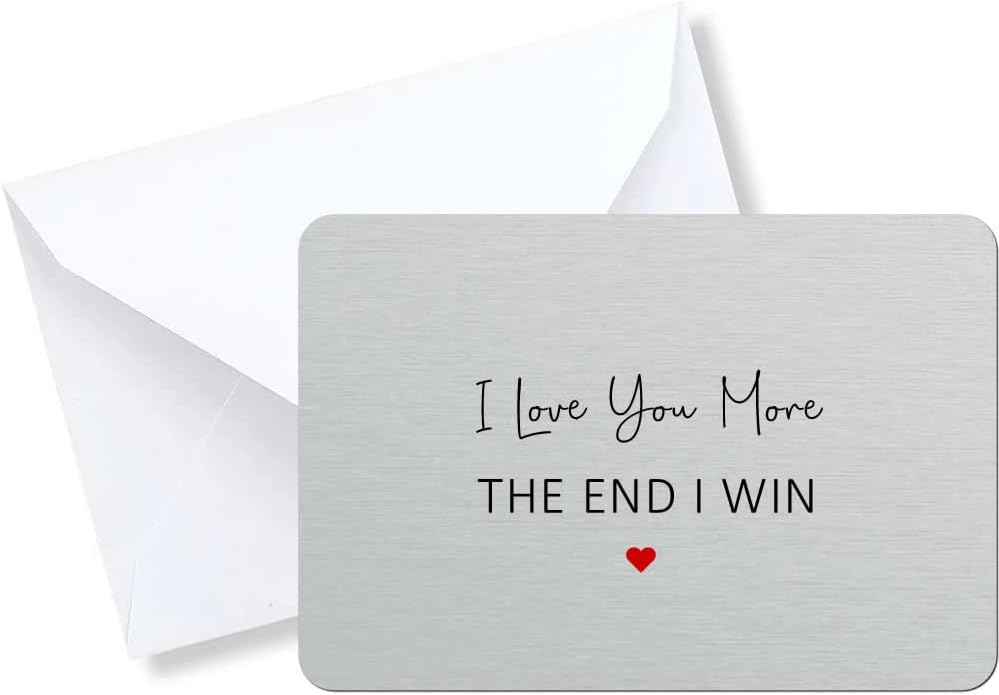 I Love You More The End I Win Sentimental Metal Wallet Card Keepsake (No Gift Box)
