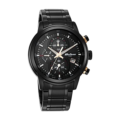 Titan Octane Black Dial Chronograph Stainless Steel Watch for Men-NS90086KM05 - Image 5