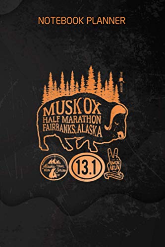 Notebook Planner Alaska Muskox Half Marathon Vintage Trail Running: Over 100 Pages, 6x9 inch, Teacher, Personalized, Daily Journal, Notebook Journal, To Do List, Work List