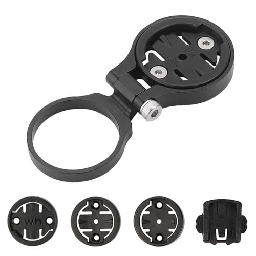 BSSOK Soporte de Bicicleta para Garmin Edge, Wahoo Elemnt, Bryton, Cateye, Aleación de Aluminio, Soporte de Manillar Ajustable (Negro)