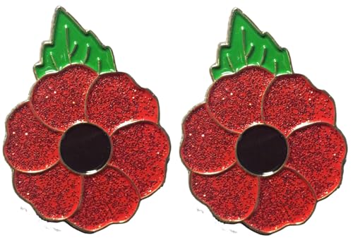2pcs Poppy Pin Badge 2025 Remembrance Day Brooch Lest We Forget Decorations Memorabilia