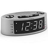 DOPPELALARM & USB-AUFLADUNG - Durch das Design von zwei einzelnen Alarmen können Sie die Alarme einfach und bequem einstellen und steuern. USB-Ladeanschluss für mobile Geräte und einfaches Aufladen des Telefons in der Nähe des Bettes.
