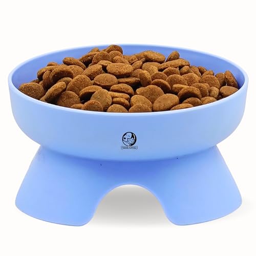 Image of Foodie Puppies Cat Food and Water Raised Feeder - 300ml (Moonrise Bowl) | Durable, Anti Vomiting, Healthy Cat Bowl for Persian Cats Prevent Tipping Over | Elevated Feeder for Cats and Small Dogs