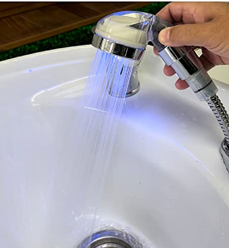 Socila Professional Salon Led Shower Head Auto Color Changing, For Shampoo Bowl, Perfect Size And High Pressure, Water Filter By Stones #TOP5