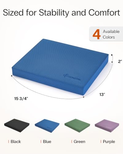 Image of StrongTek Professional Foam Exercise Balance Pad - 15.8 inch x 13 inch x 2 inch, High-Density TPE Foam Knee Pad, Non-Slip & Water-Resistant, for Balance Training, Physical Therapy, Yoga, and More