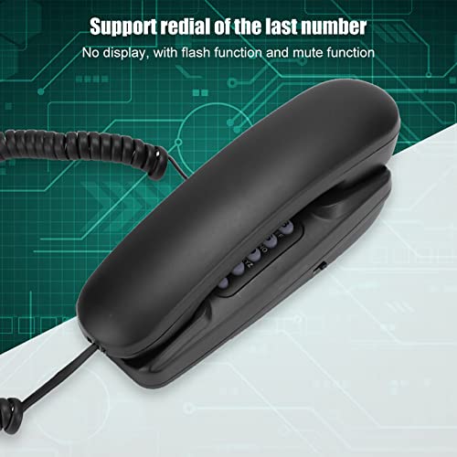 Wall-Mount-Landline-Hotel-Home-Use-No-Screen-Protection-Fixed-Telephone-Desktop-and-Wall-Mounting-Corded-House-Phones-with-Flash-Mute-Function-for-Elevators-Office