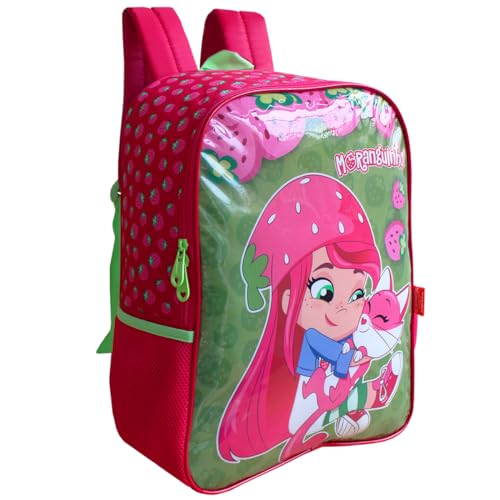 Mochila Escolar De Costas Moranguinho Infantil Juvenil Meninas Luxcel Verde